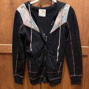 Free People Hoodie with Embroidered Details